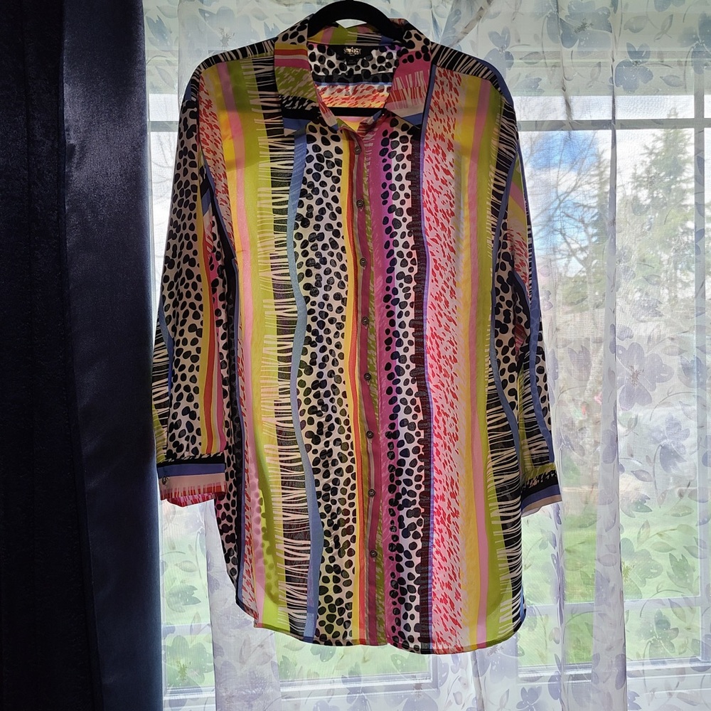 Multi Colored Dot Top - image 1